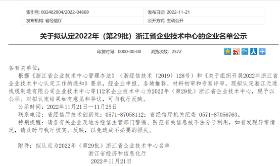 浙江省企業(yè)技術(shù)中心！本松新材首次申報(bào)并光榮上榜